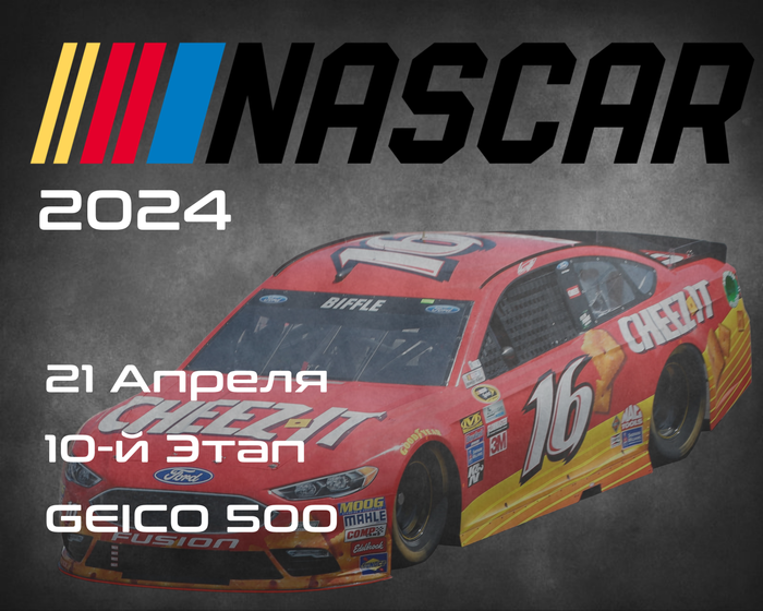 10-й Этап НАСКАР 2024, GEICO 500. (NASCAR Cup Series, Talladega Superspeedway) 20-21 Апреля